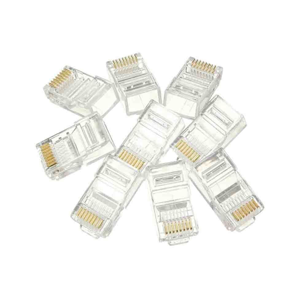 Yeni Nesil Jak Cat5/Cat6 Rj45 Konnektör 100 Lü Paket Cat6 Ez Plug